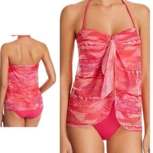 NEW Lauren Ralph Lauren Calypso One Piece Swimsuit Pink Size 12 NWT